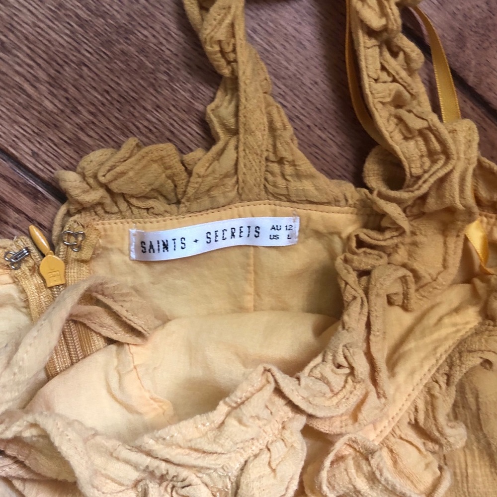 Hello Molly Yellow Ruffle Mini Dress - Picture 7 of 8